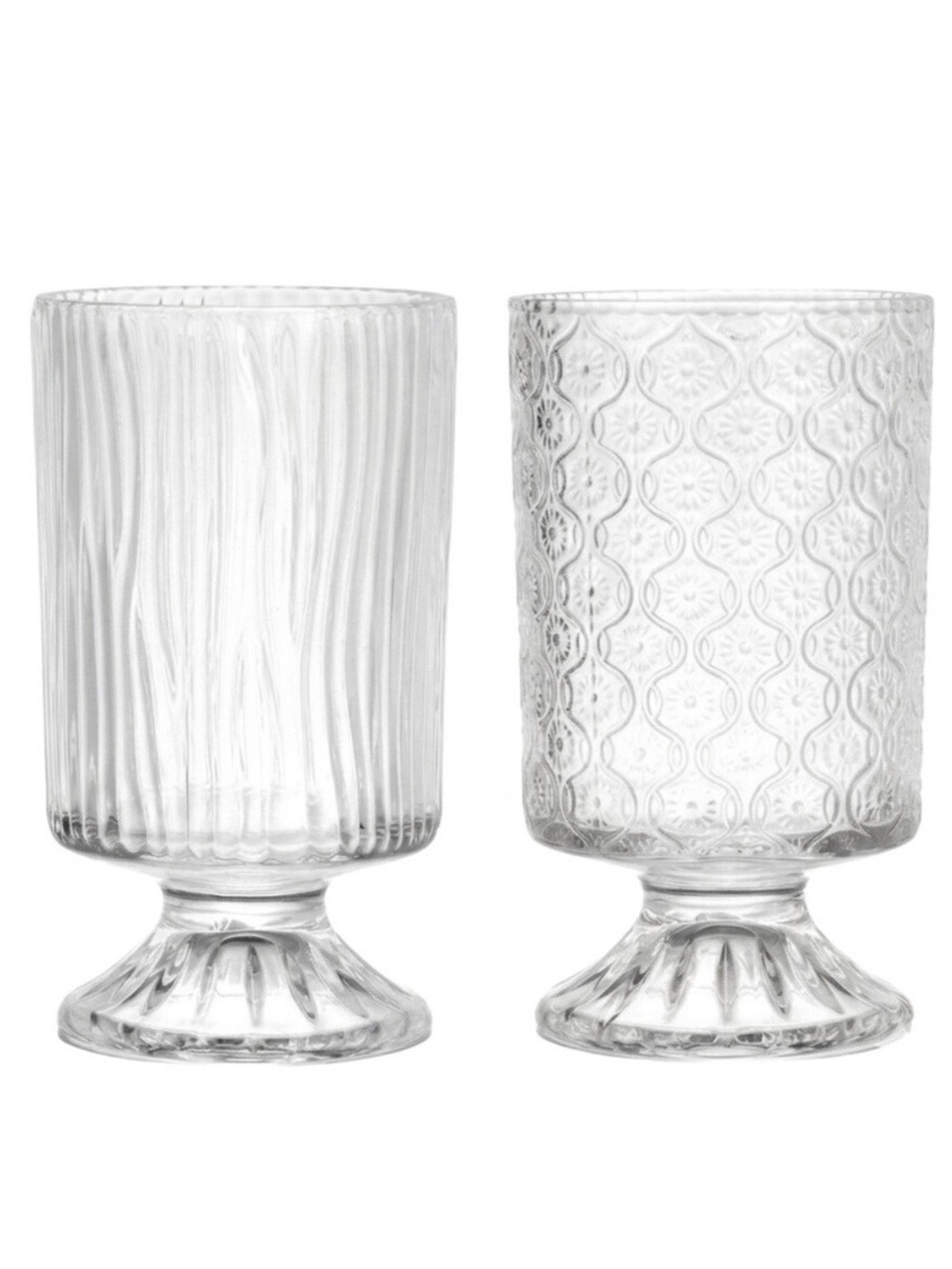 2 Glass Vases Centerpiece Decor Glass Vase Flower Bouquet‎ Floral Farmouse Boho